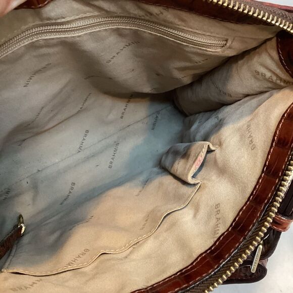 Brahmin Remy Pecan Croc Embossed Crossbody Bag - Picture 10 of 13